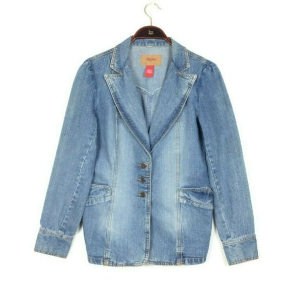 Vintage Jackets & Blazers - 90s Vtg Light Denim Jacket Size M Retro Mossimo